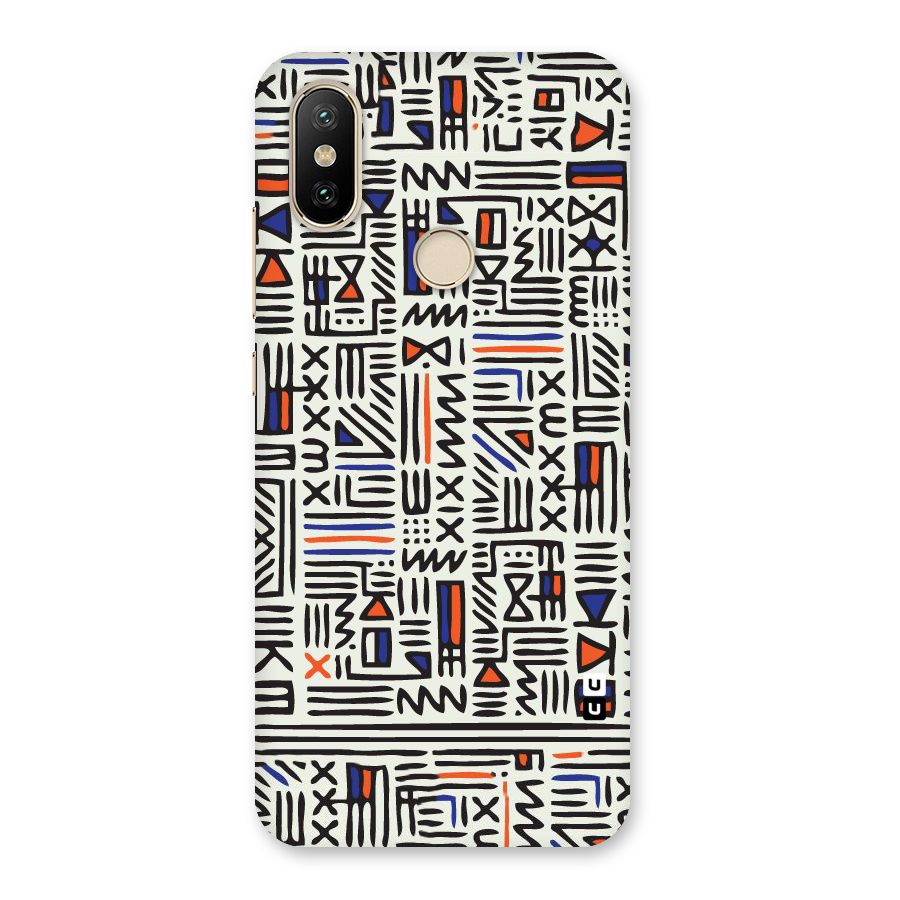 Orange Blue Number Back Case for Mi A2