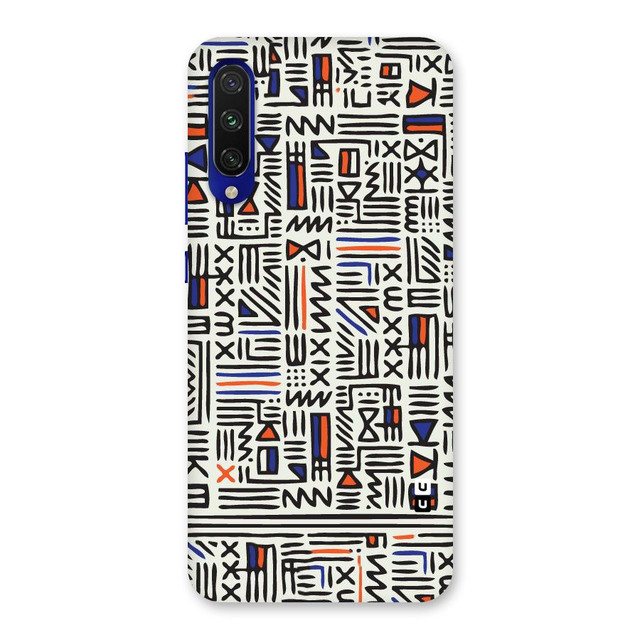 Orange Blue Number Back Case for Mi A3