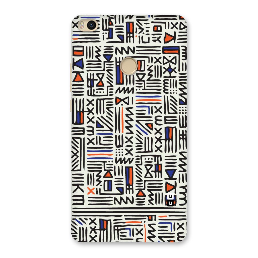 Orange Blue Number Back Case for Mi Max 2