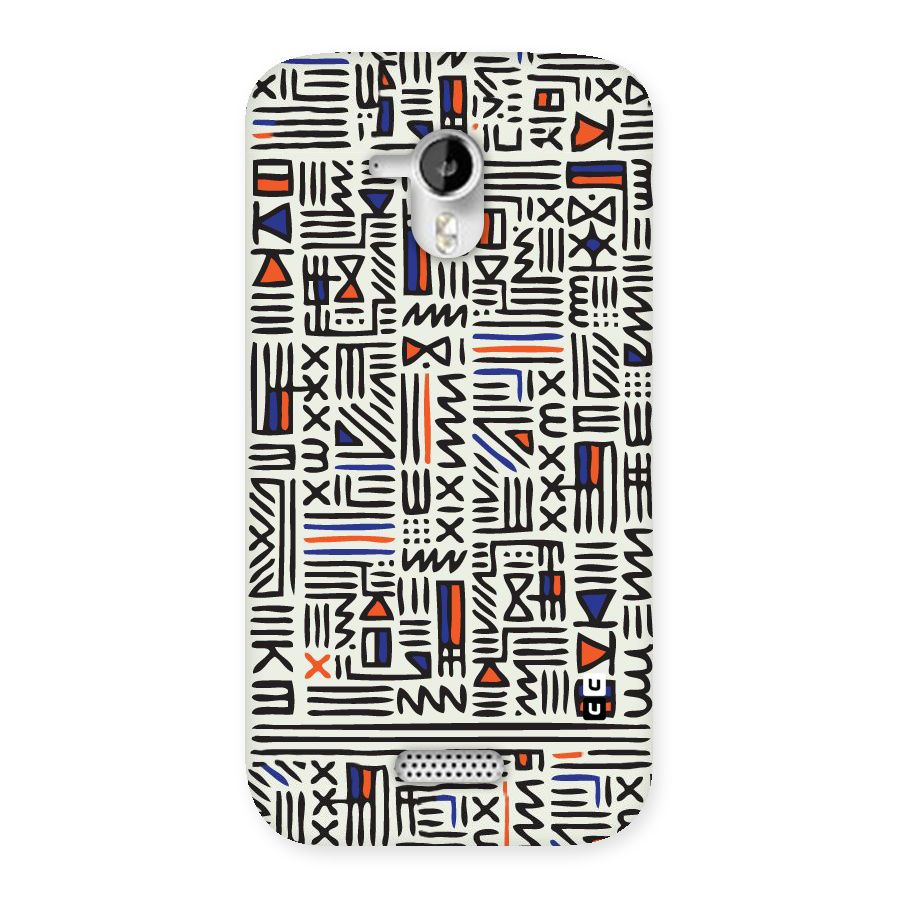 Orange Blue Number Back Case for Micromax Canvas HD A116