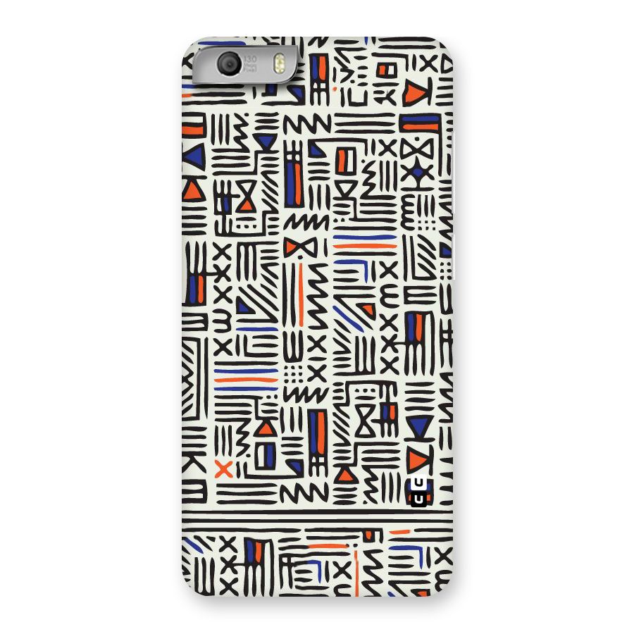 Orange Blue Number Back Case for Micromax Canvas Knight 2