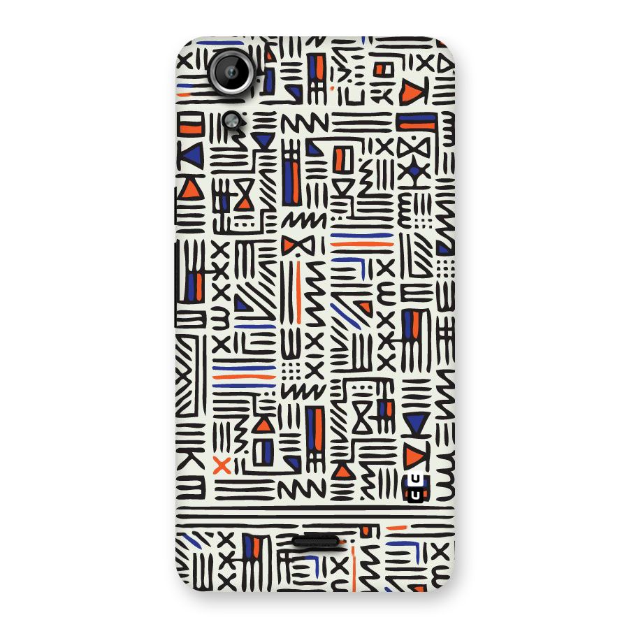 Orange Blue Number Back Case for Micromax Canvas Selfie Lens Q345