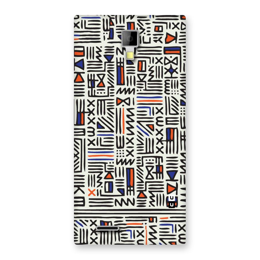 Orange Blue Number Back Case for Micromax Canvas Xpress A99