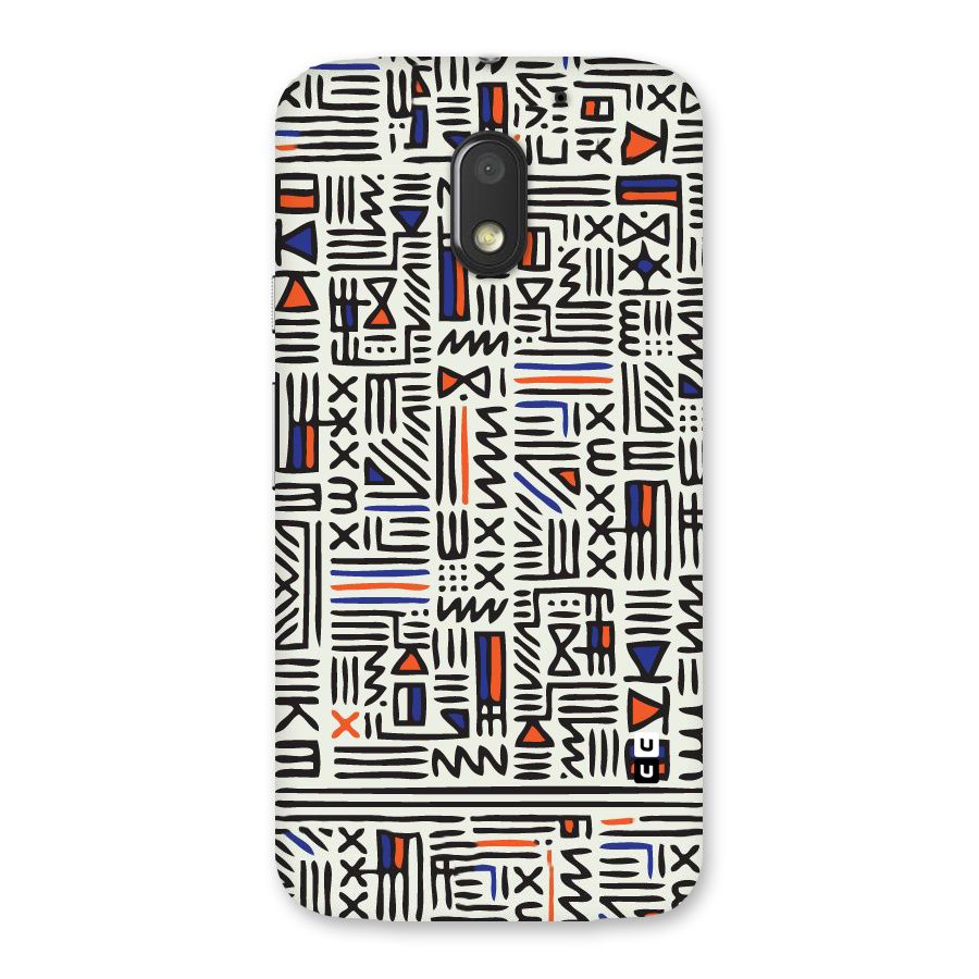 Orange Blue Number Back Case for Moto E3 Power