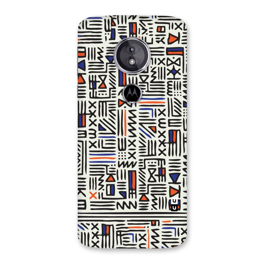 Orange Blue Number Back Case for Moto E5