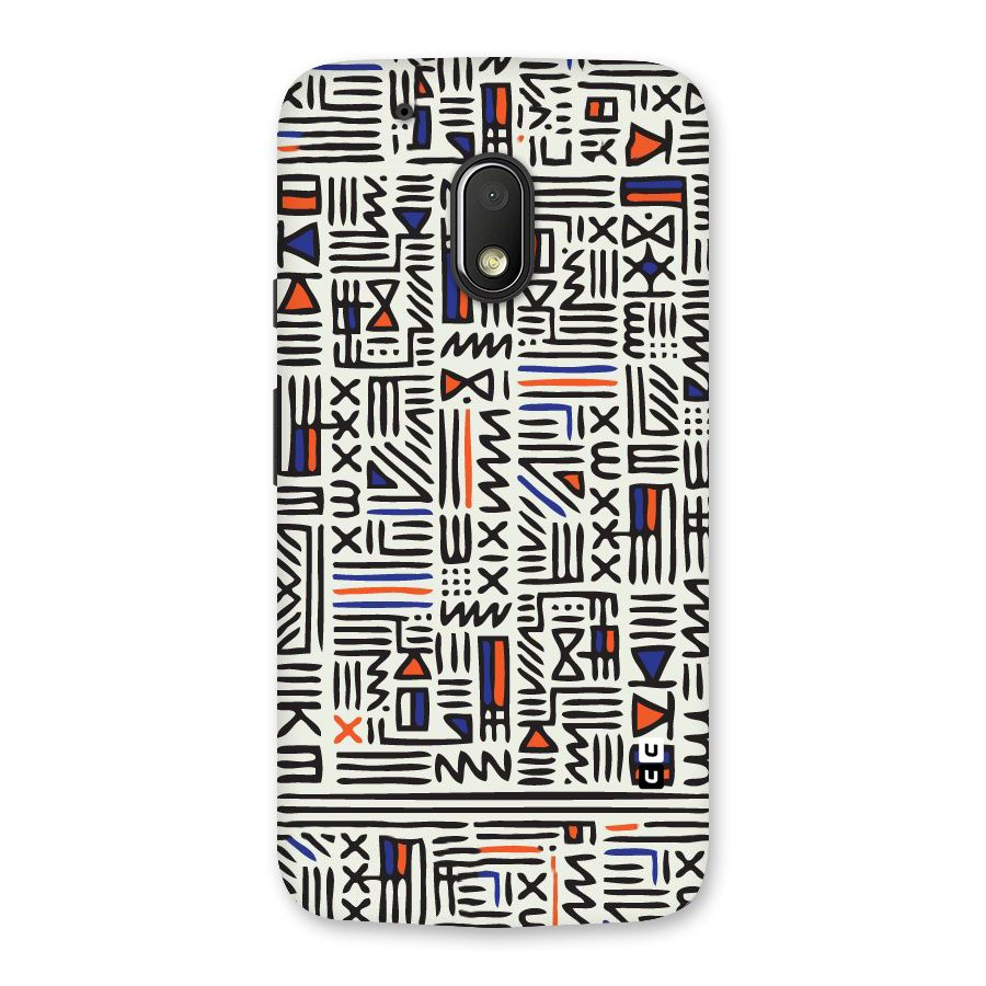 Orange Blue Number Back Case for Moto G4 Play