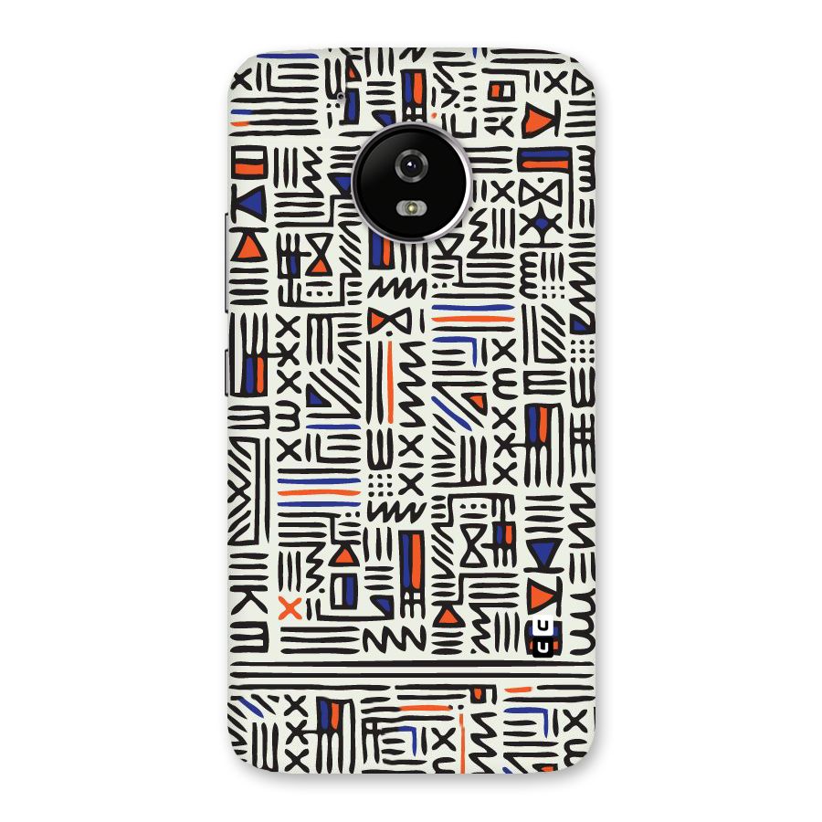 Orange Blue Number Back Case for Moto G5