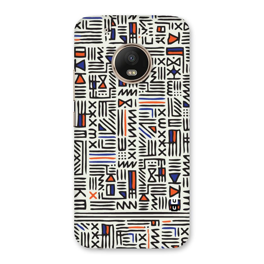 Orange Blue Number Back Case for Moto G5 Plus