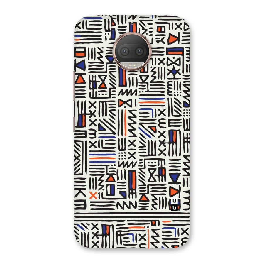 Orange Blue Number Back Case for Moto G5s Plus