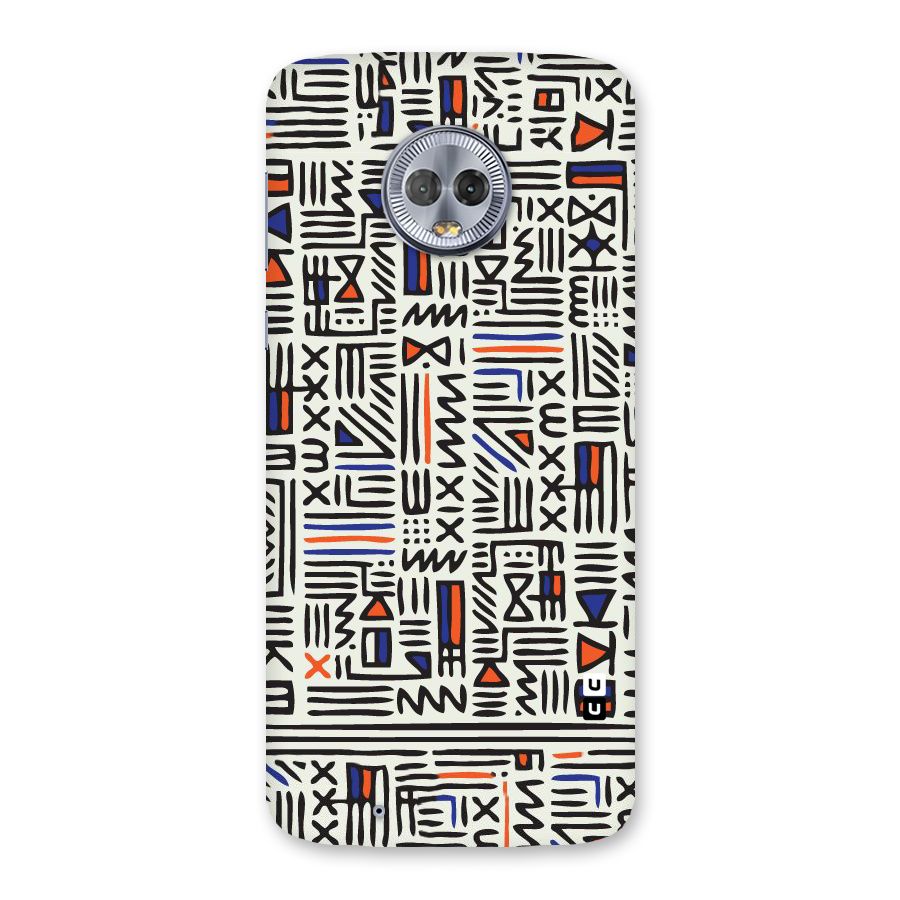 Orange Blue Number Back Case for Moto G6