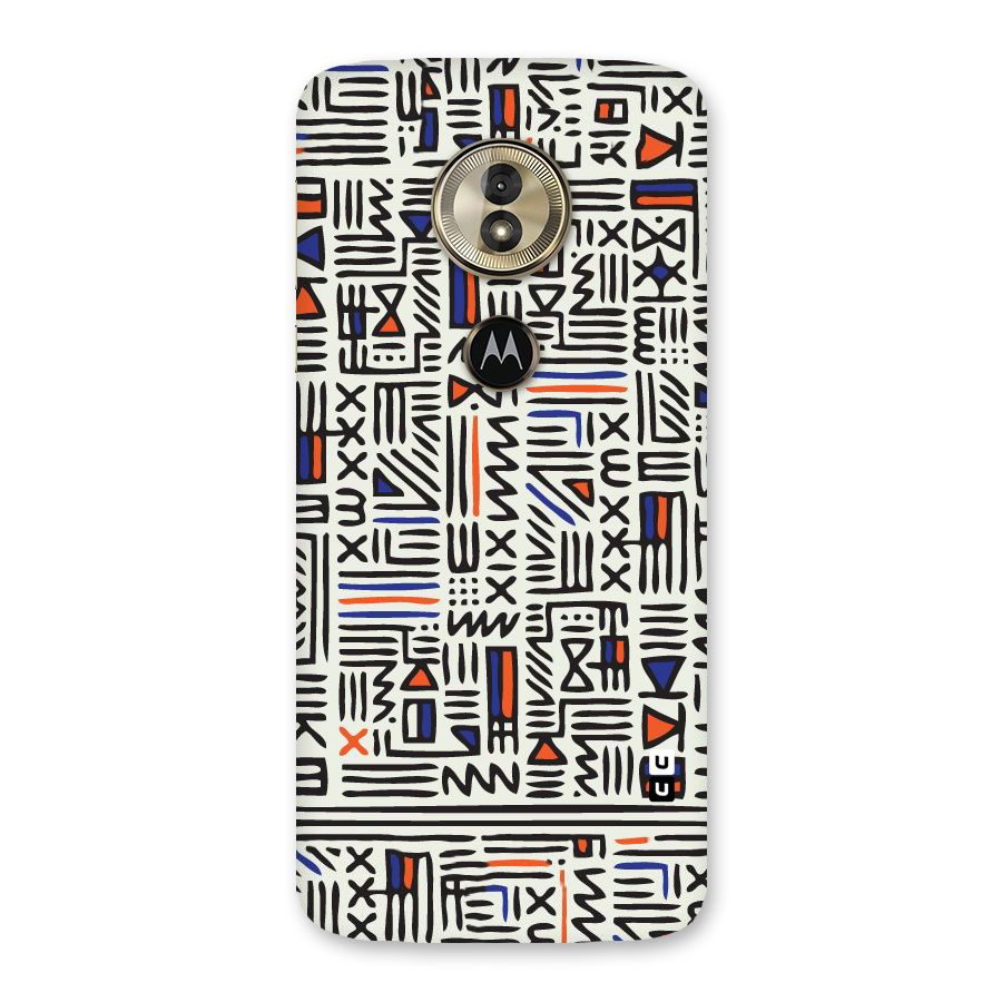 Orange Blue Number Back Case for Moto G6 Play