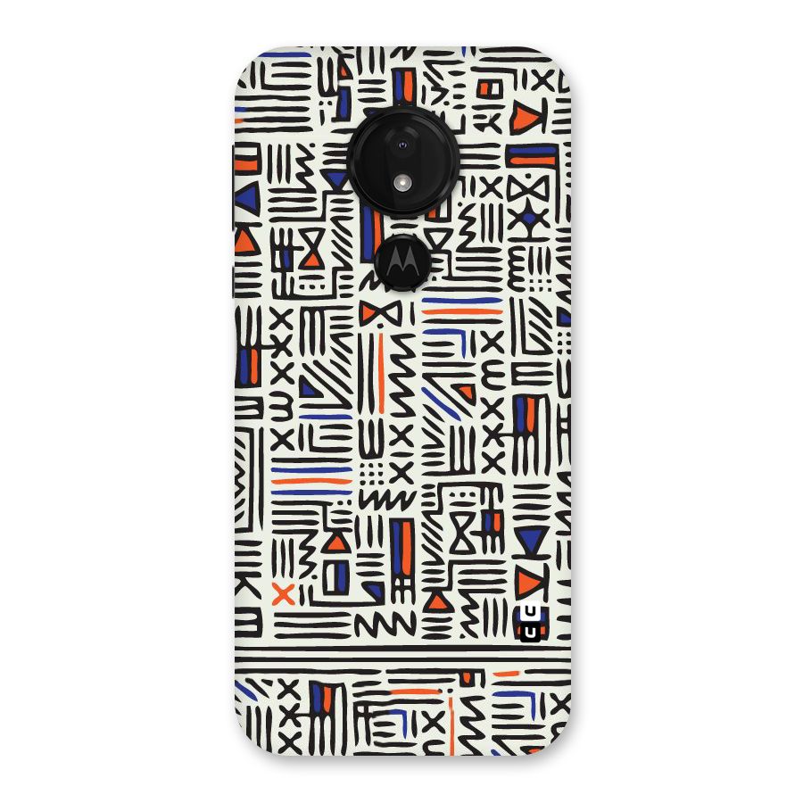 Orange Blue Number Back Case for Moto G7 Power