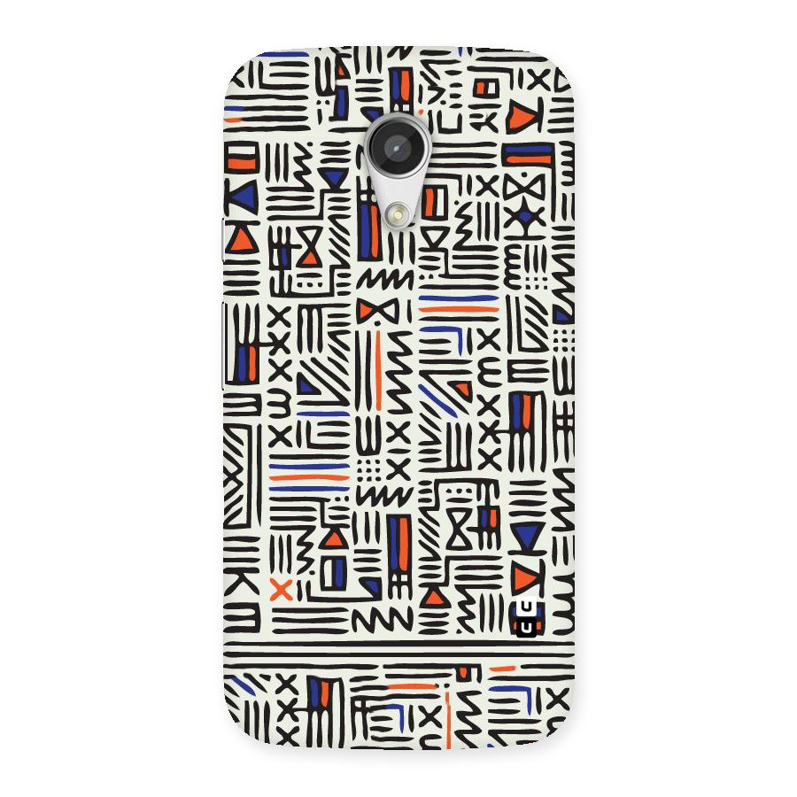 Orange Blue Number Back Case for Moto G 2nd Gen