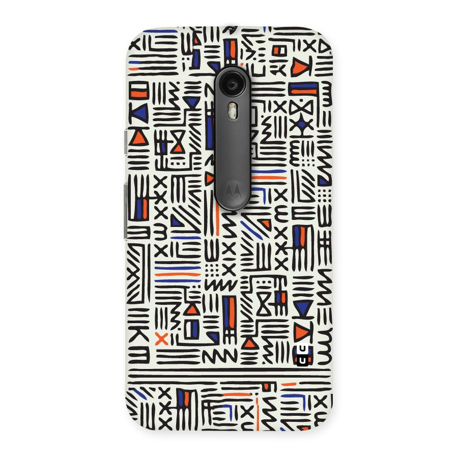Orange Blue Number Back Case for Moto G Turbo