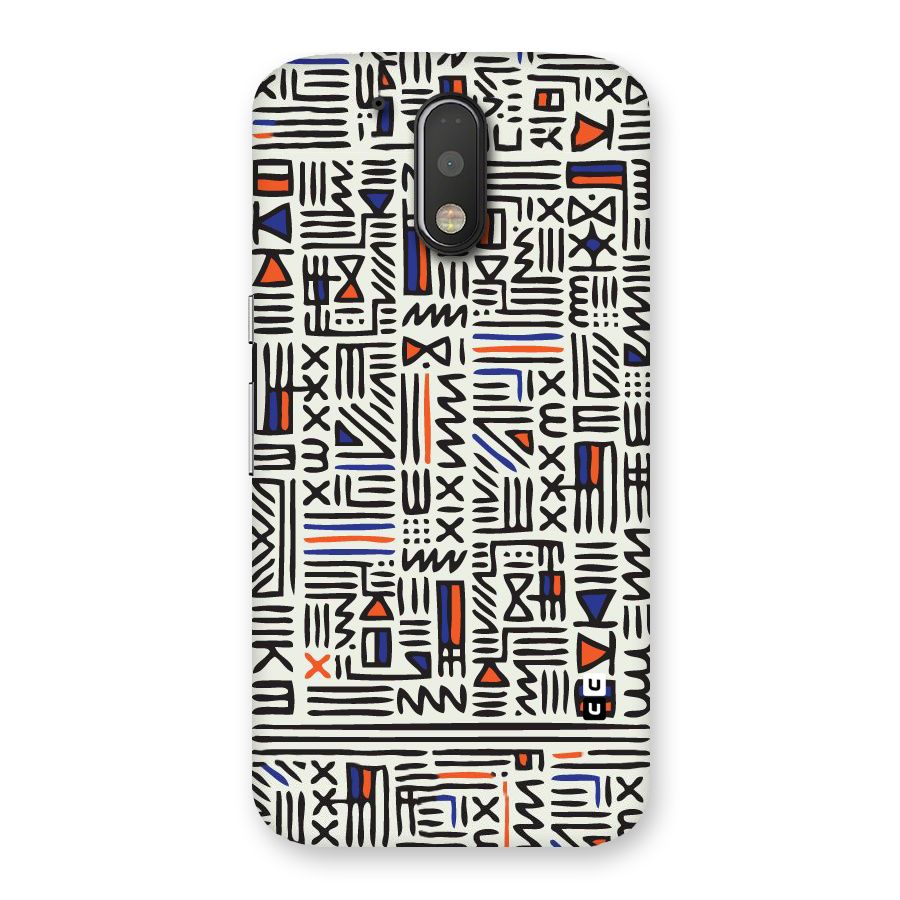 Orange Blue Number Back Case for Motorola Moto G4 Plus