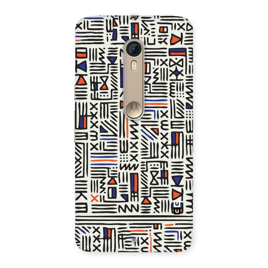 Orange Blue Number Back Case for Motorola Moto X Style