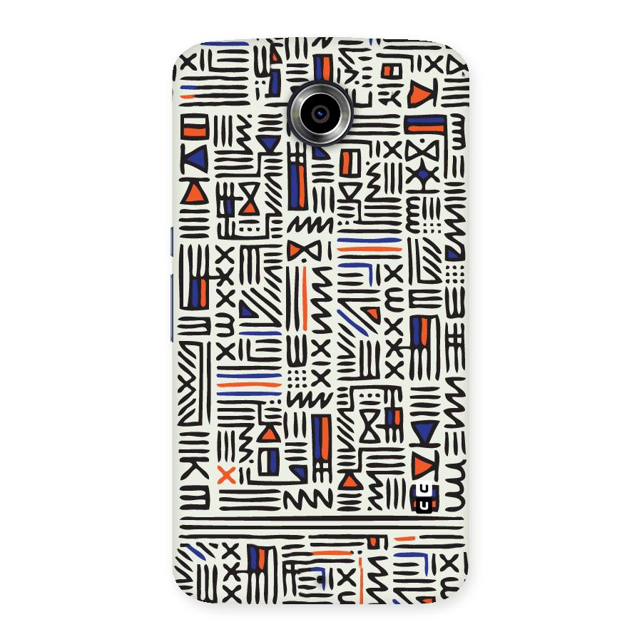 Orange Blue Number Back Case for Nexsus 6