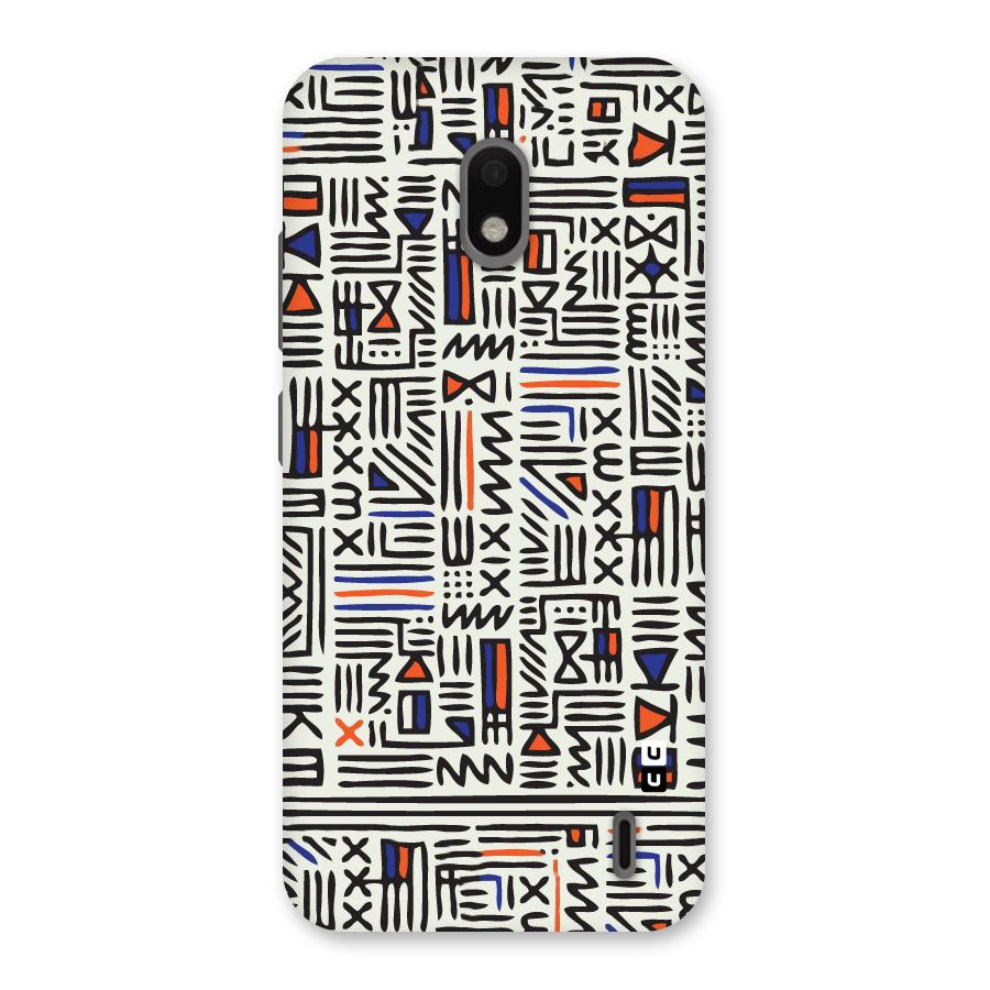 Orange Blue Number Back Case for Nokia 2.2