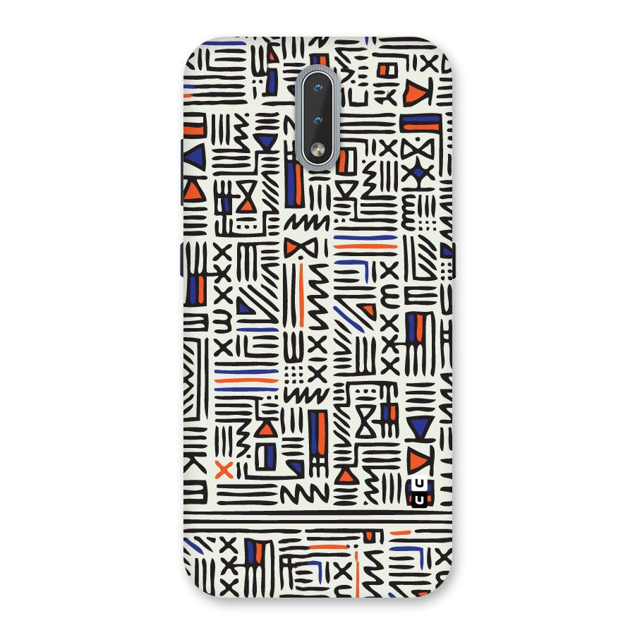 Orange Blue Number Back Case for Nokia 2.3
