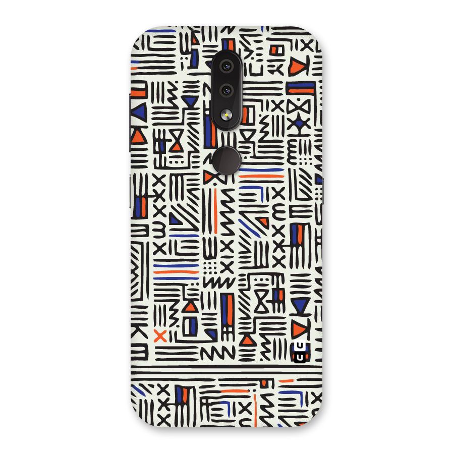 Orange Blue Number Back Case for Nokia 4.2