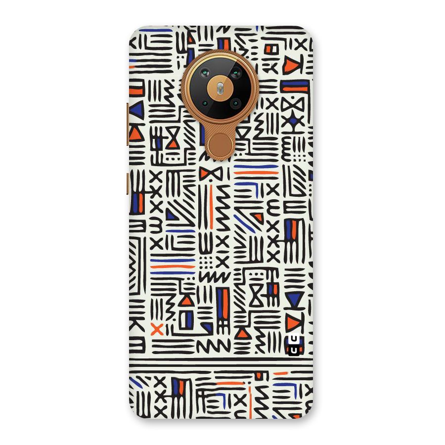 Orange Blue Number Back Case for Nokia 5.3