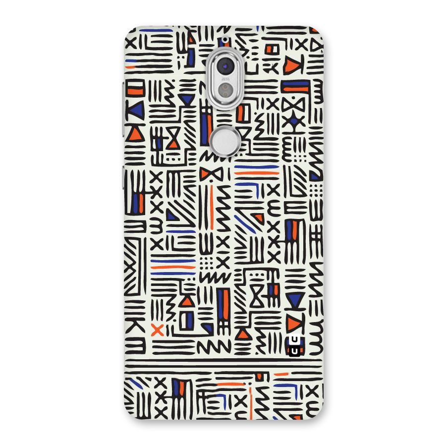 Orange Blue Number Back Case for Nokia 7