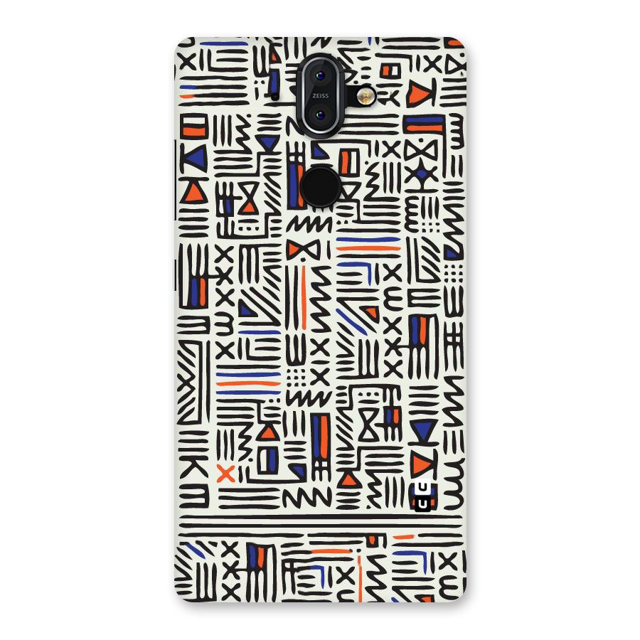 Orange Blue Number Back Case for Nokia 8 Sirocco