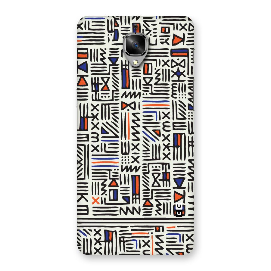 Orange Blue Number Back Case for OnePlus 3T