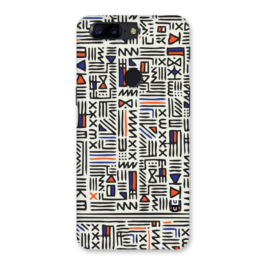 Orange Blue Number Back Case for OnePlus 5T
