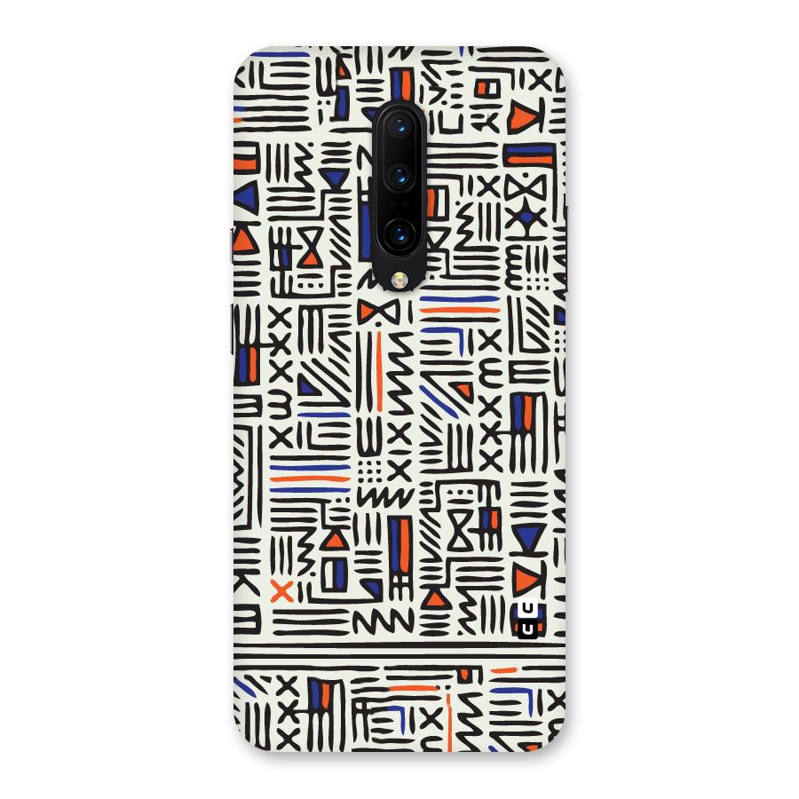 Orange Blue Number Back Case for OnePlus 7 Pro