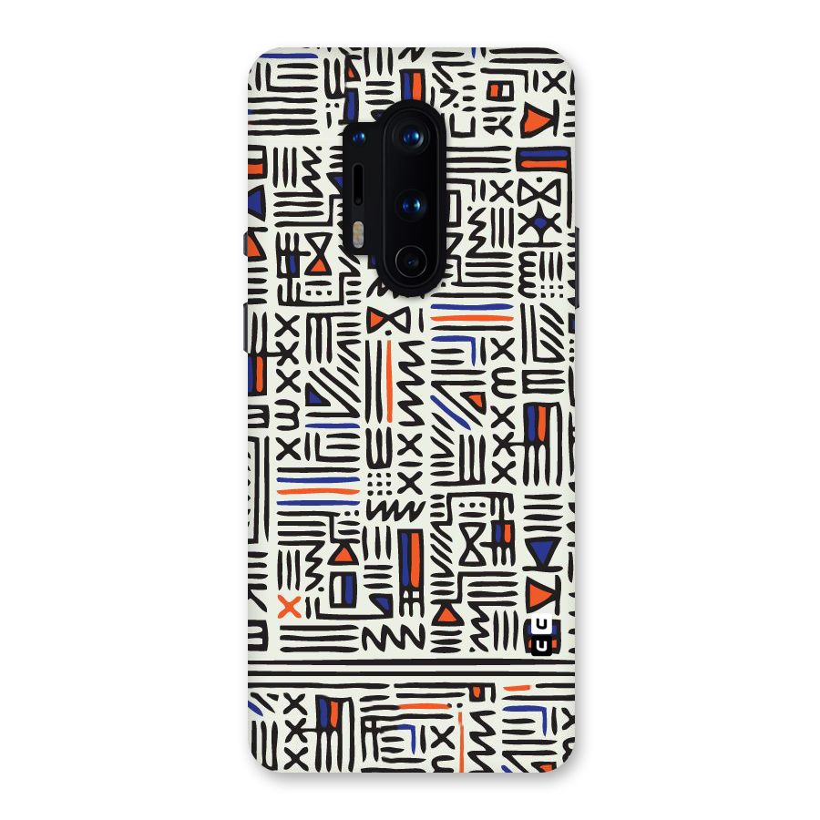 Orange Blue Number Back Case for OnePlus 8 Pro