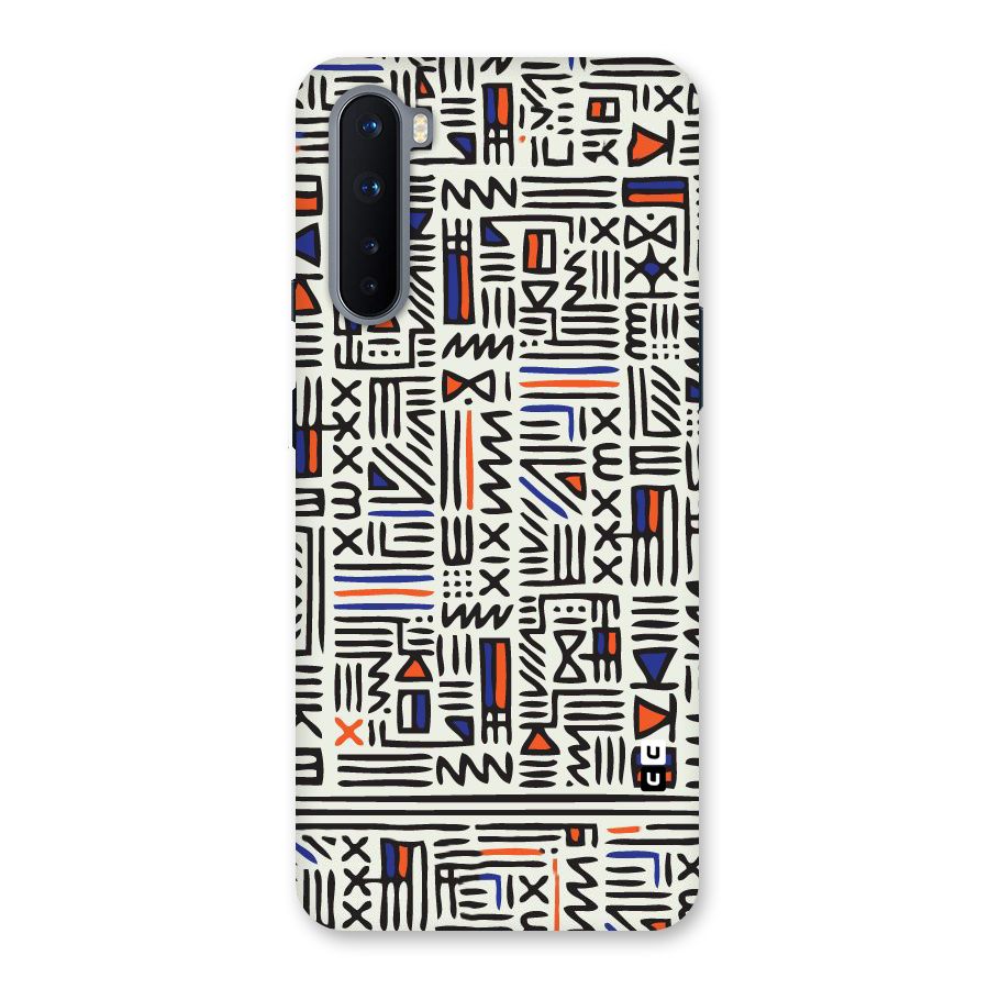 Orange Blue Number Back Case for OnePlus Nord