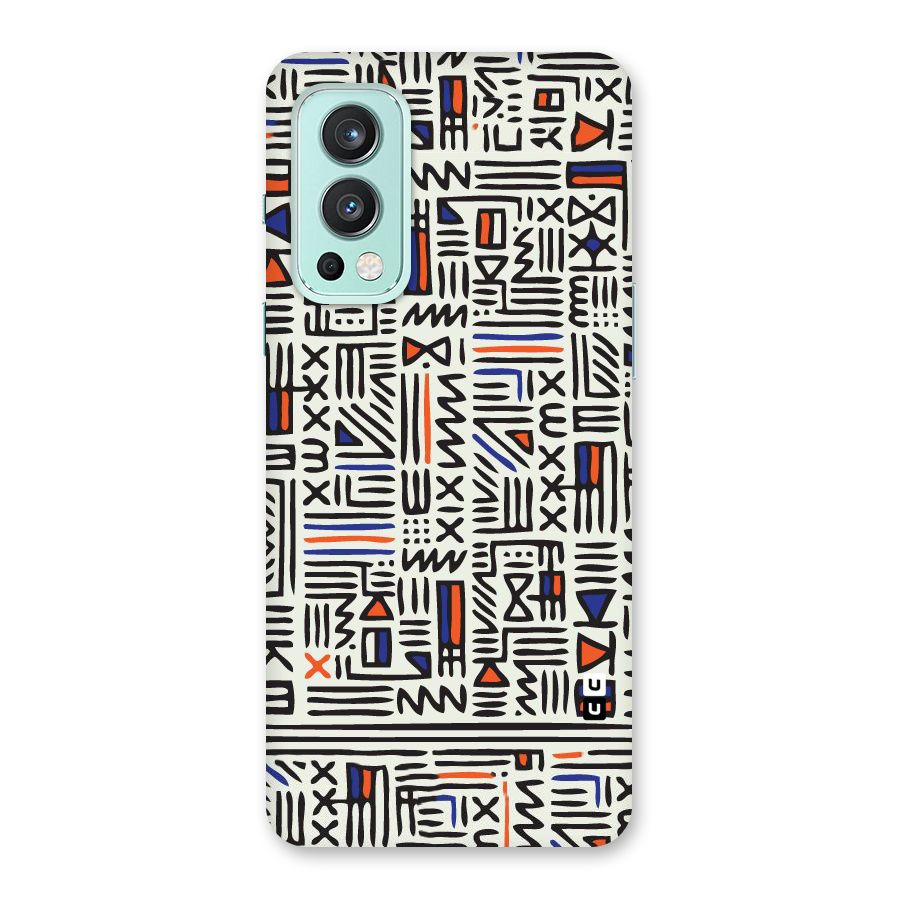 Orange Blue Number Back Case for OnePlus Nord 2 5G