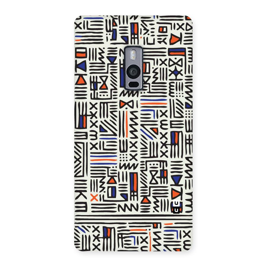 Orange Blue Number Back Case for OnePlus Two