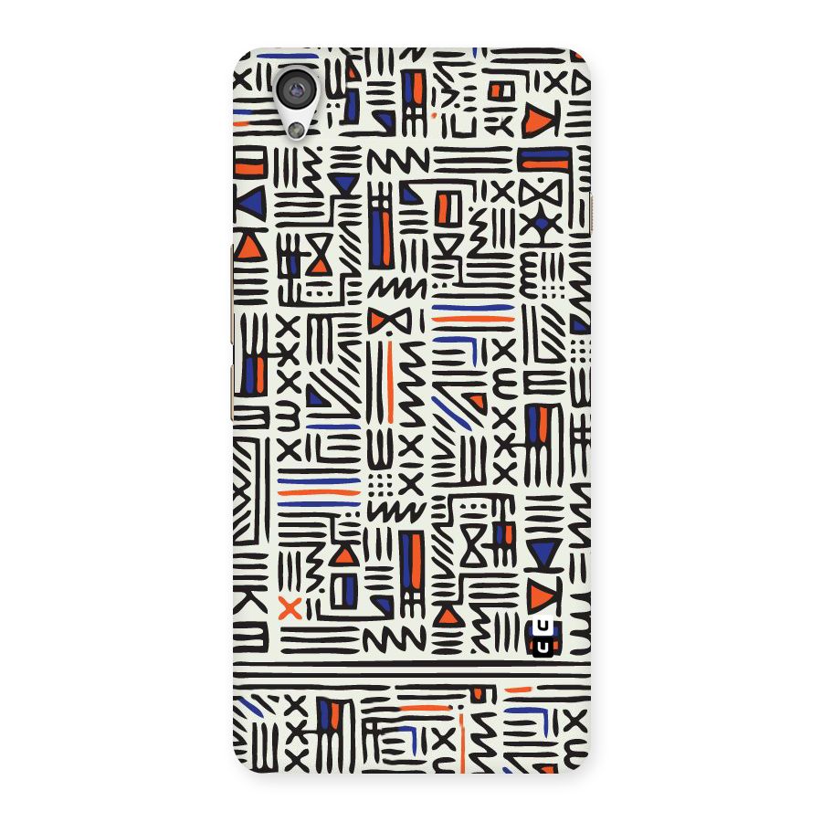 Orange Blue Number Back Case for OnePlus X