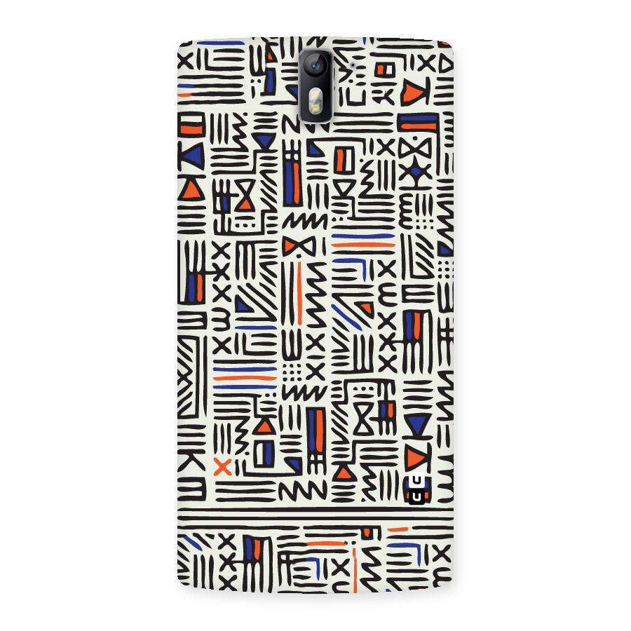 Orange Blue Number Back Case for One Plus One