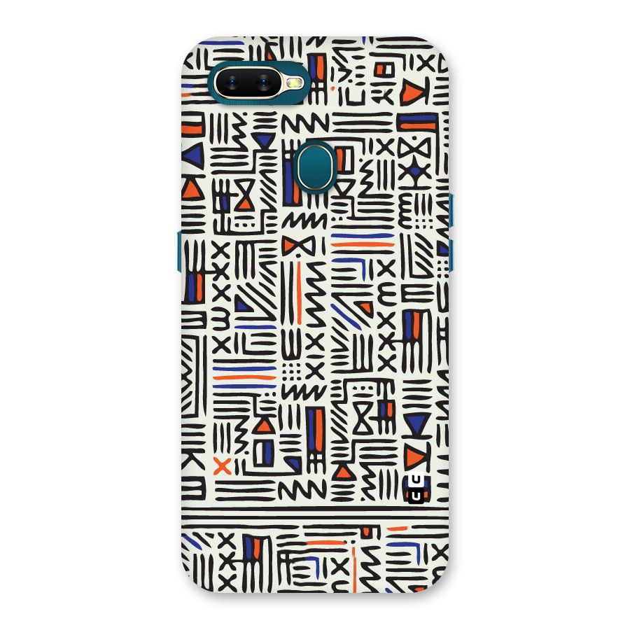 Orange Blue Number Back Case for Oppo A11k