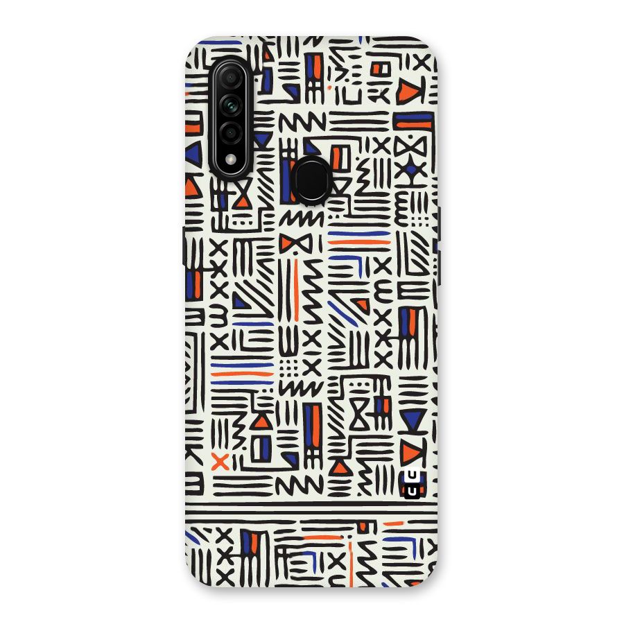 Orange Blue Number Back Case for Oppo A31
