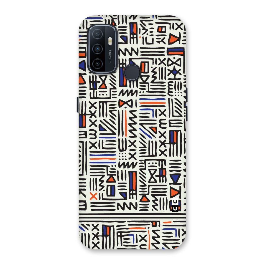 Orange Blue Number Back Case for Oppo A32