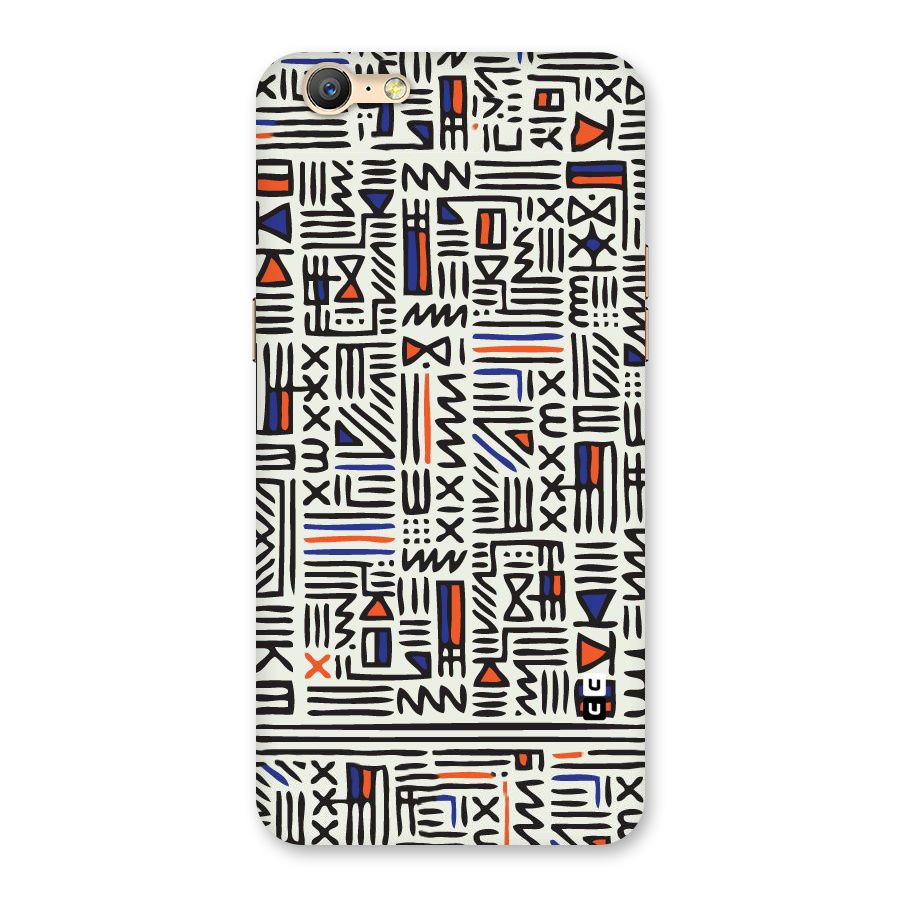 Orange Blue Number Back Case for Oppo A39