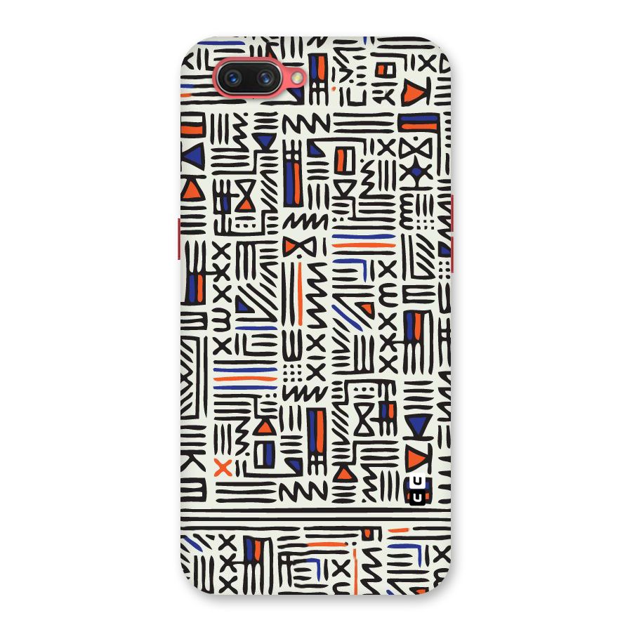 Orange Blue Number Back Case for Oppo A3s