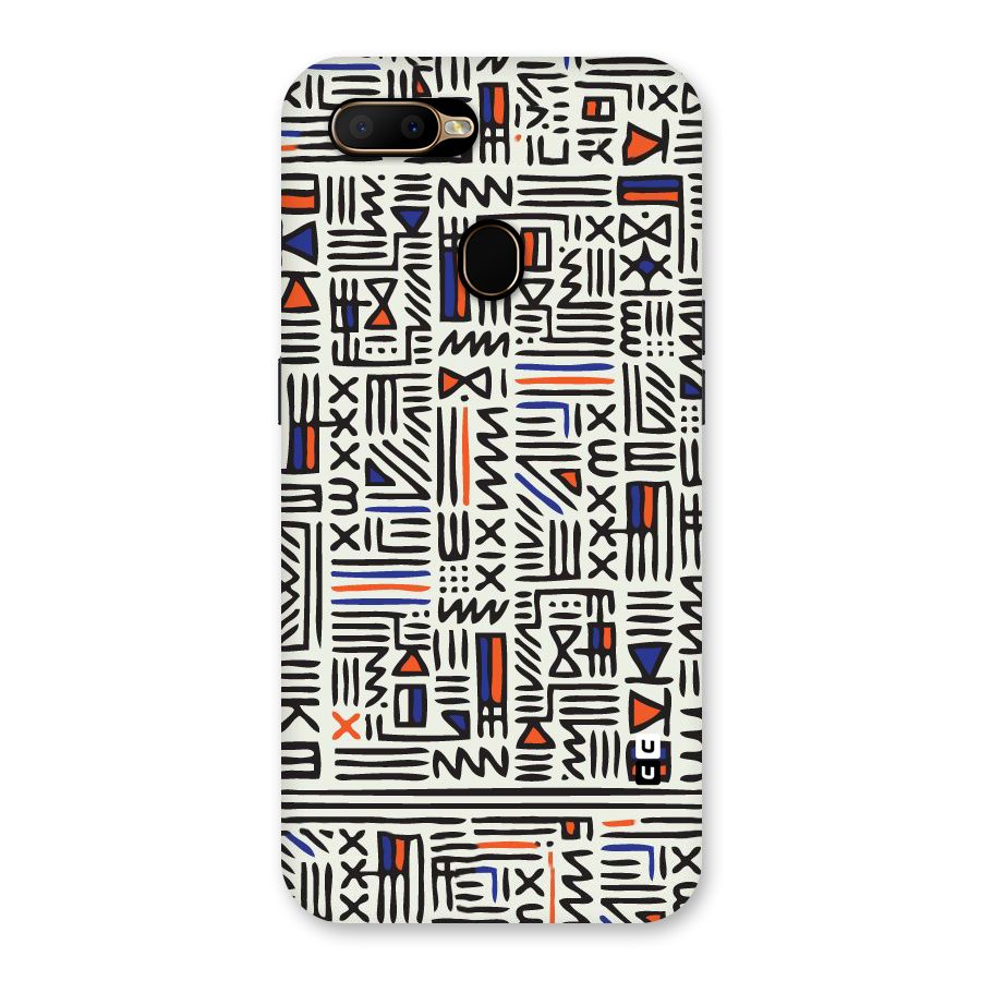 Orange Blue Number Back Case for Oppo A5s