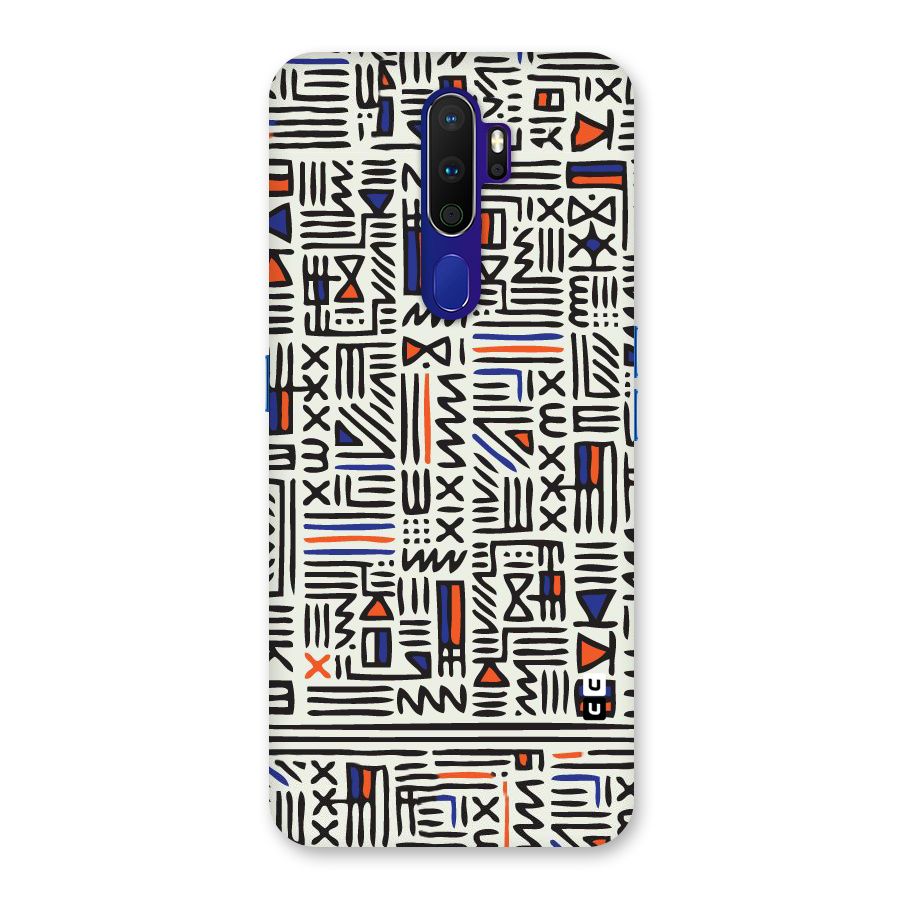 Orange Blue Number Back Case for Oppo A9 (2020)