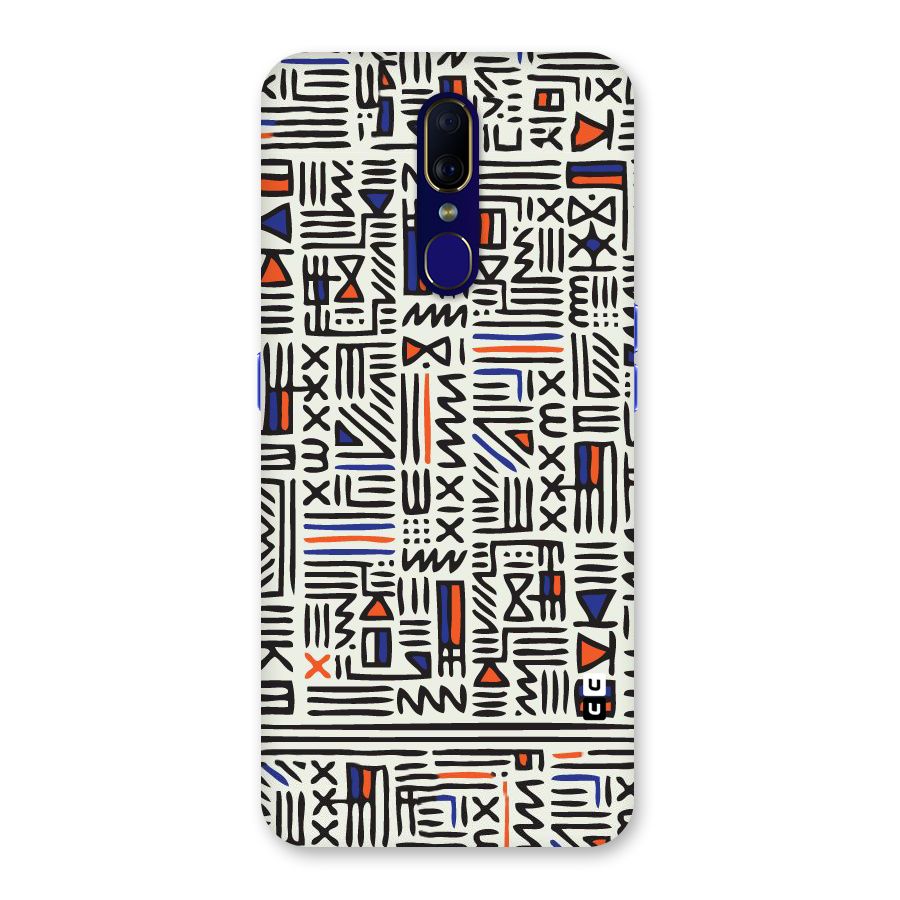Orange Blue Number Back Case for Oppo F11