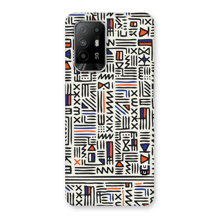 Orange Blue Number Back Case for Oppo F19 Pro Plus 5G