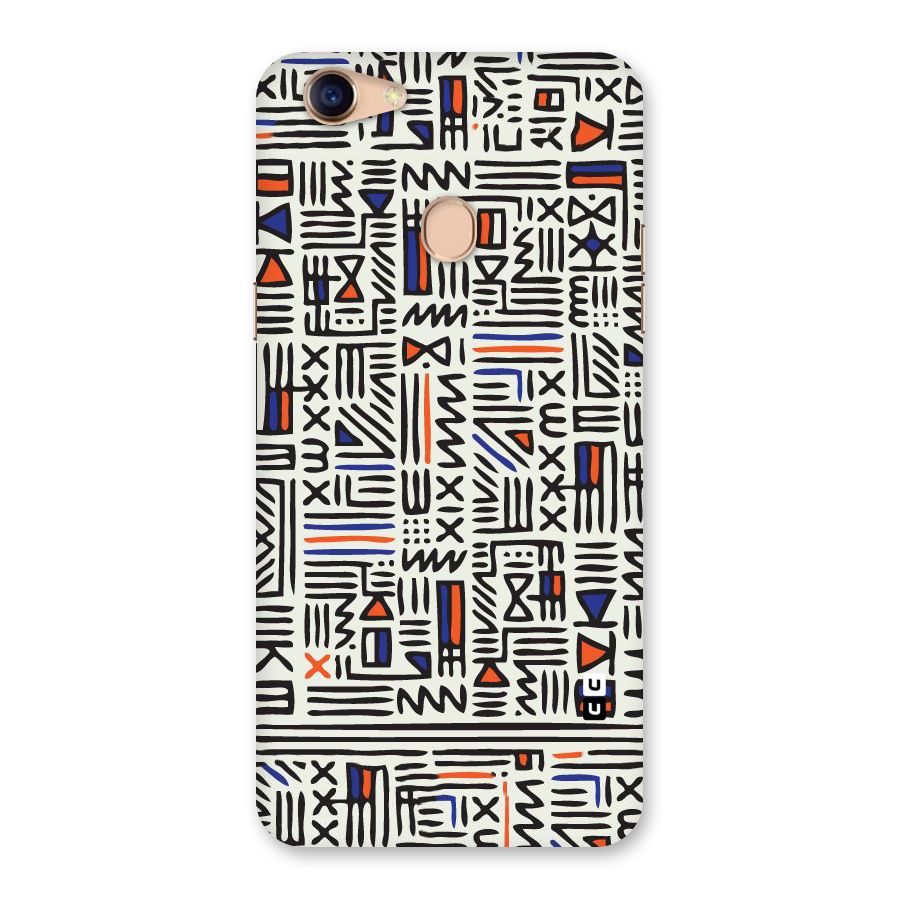 Orange Blue Number Back Case for Oppo F5