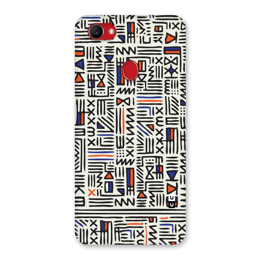Orange Blue Number Back Case for Oppo F7