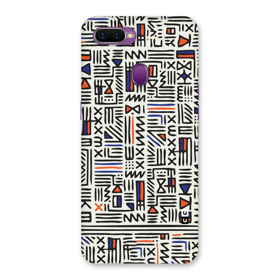 Orange Blue Number Back Case for Oppo F9