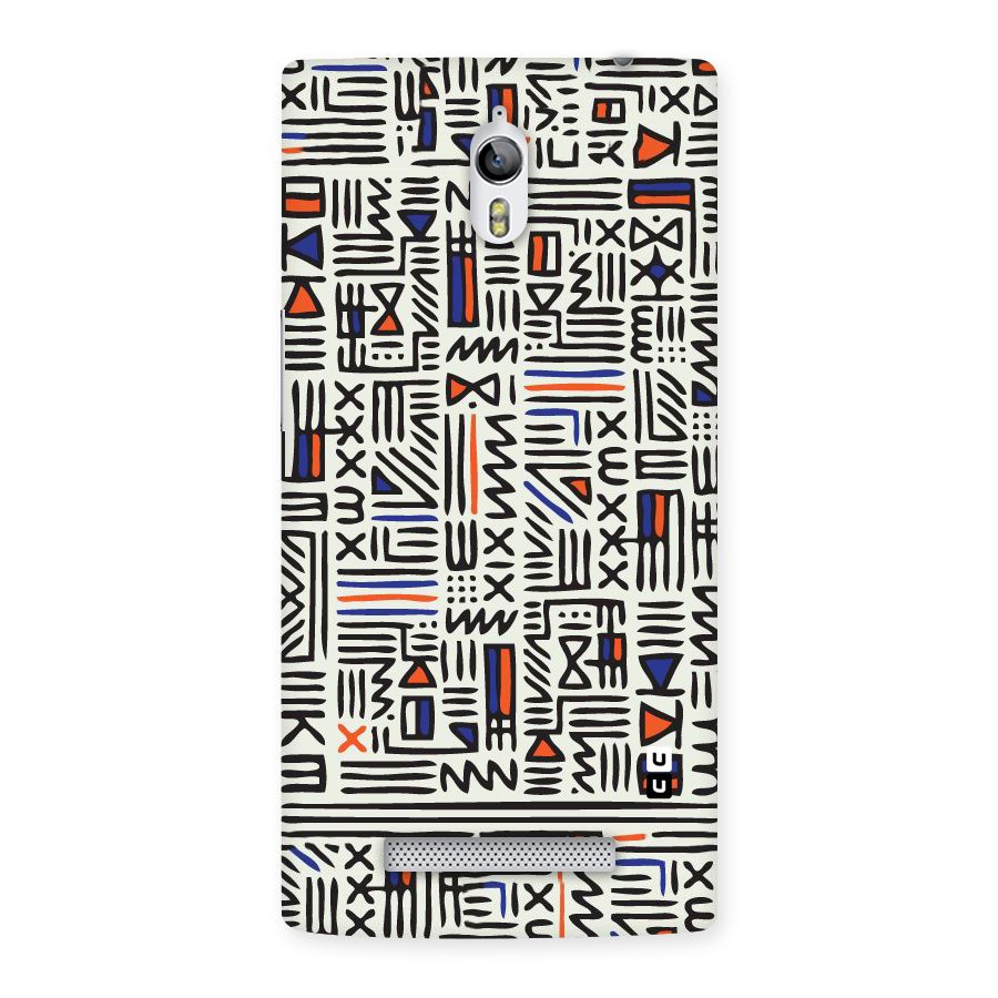 Orange Blue Number Back Case for Oppo Find 7