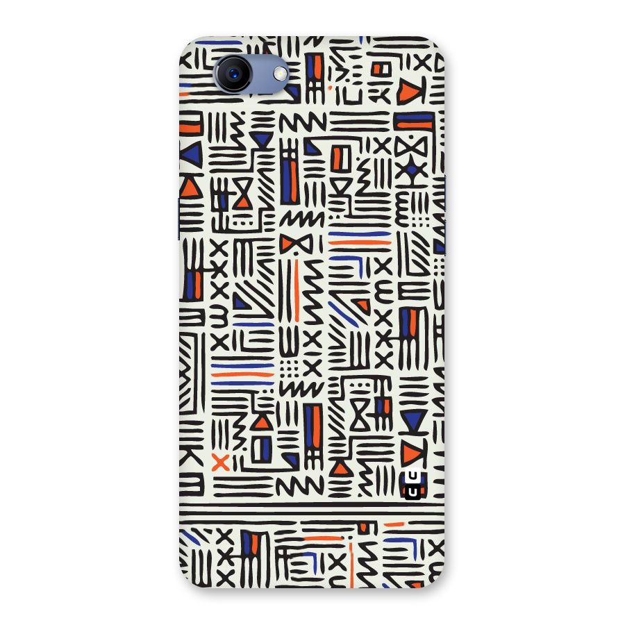 Orange Blue Number Back Case for Oppo Realme 1
